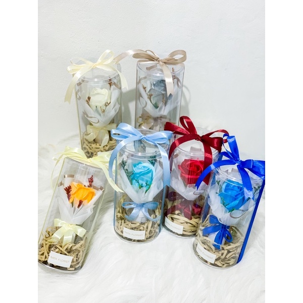 SINGLE FLOWER BOX (BUNGA SABUN BOX) - NATA FLORIST