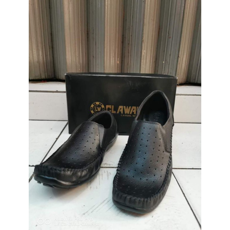 Sepatu Casual Kulit Pria Claway Big Size 44 - 46 ( Produksi Sendiri ) / Sepatu Selop Bustong Ogana Big Size 44 - 46 Og 01 ( Produksi Sendiri )