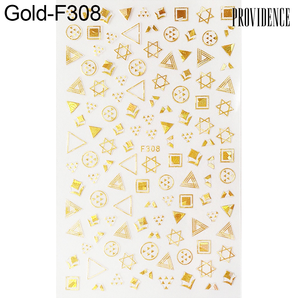 Providence Simple Geometric Pattern Women Beauty Nail Art Sticker DIY Decals Manicure Decor