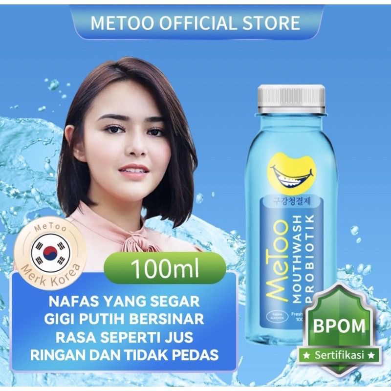 Obat Kumur Pemutih Dan Penghilang Karang Gigi Me Too Mouth Wash Fresh Mint | Obat Kumur Probiotik Napas Segar