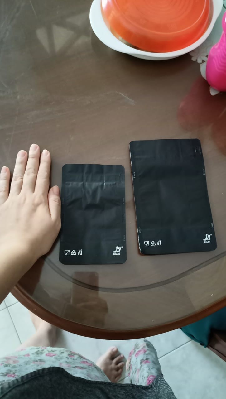 Flat Bottom Aluminium Foil Warna 750 Gram Kemasan Kopi Kpack Isi 50