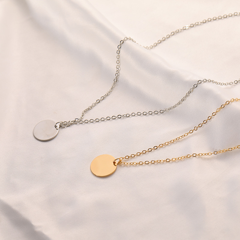 Round Piece Thin Chain Temperament Clavicle Chain