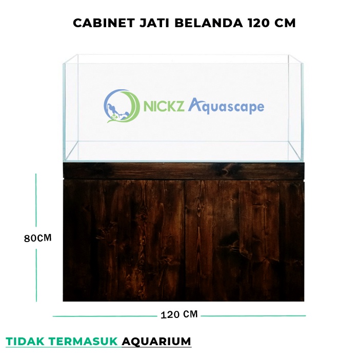 CABINET AQUARIUM AQUASCAPE / JATI BELANDA / 120x45x80 cm / MEJA AQUARIUM