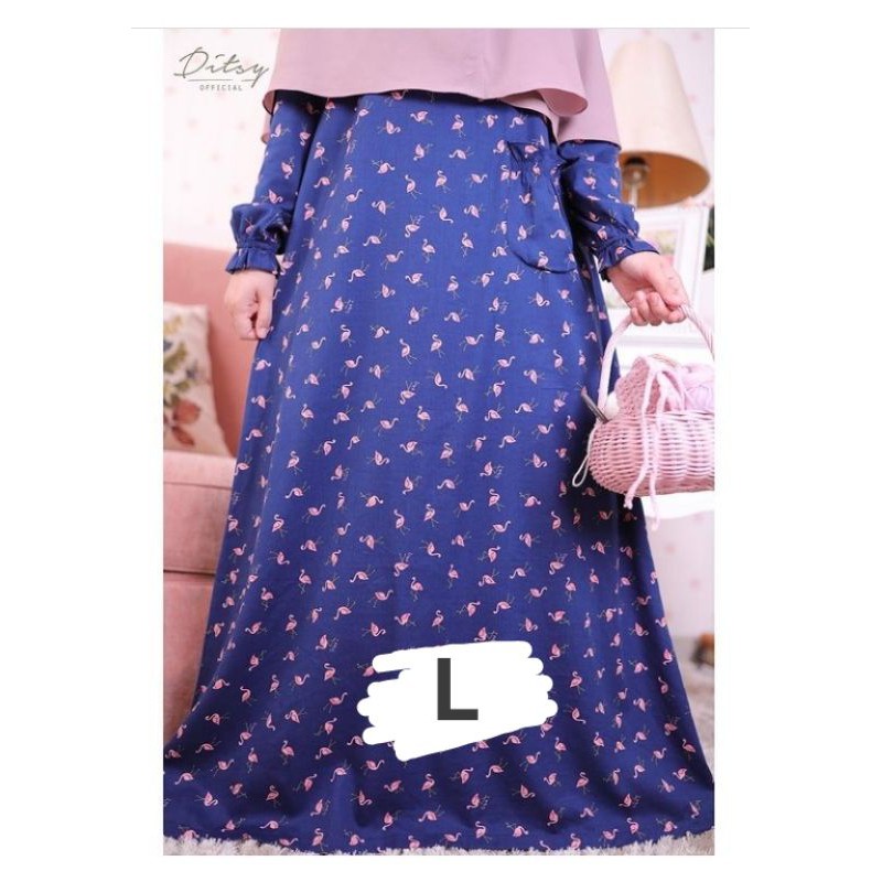 Ditsy Desember 2020 Flamingo Darkblue