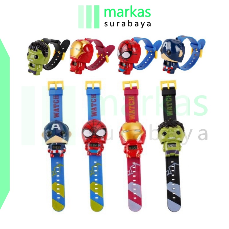 MARKAS J157 Jam Tangan Karakter Anak Kids Fashion Superhero Digital Watch