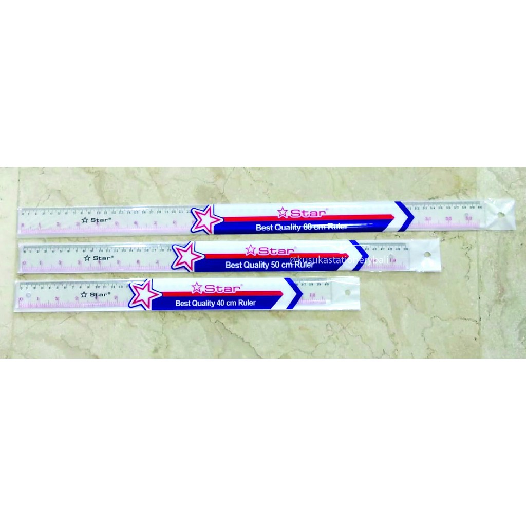 

STAR Penggaris Plastik 40, 50, 60