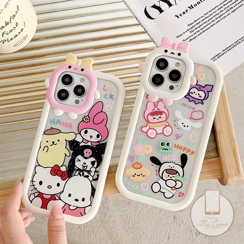Vivo Y21s Y15s Y35 Y22 Y15A Y33s Y15 Y12i Y20 Y75 Y55 V25 V23E V23 Y16 Y21 Y21T Y91C Y51 Y33T Y12 Y20s G Y11 Y11s Y30 Y91 Bow-knot Monster Lensa Grafiti Lucu Kulomi Kitty Soft Case