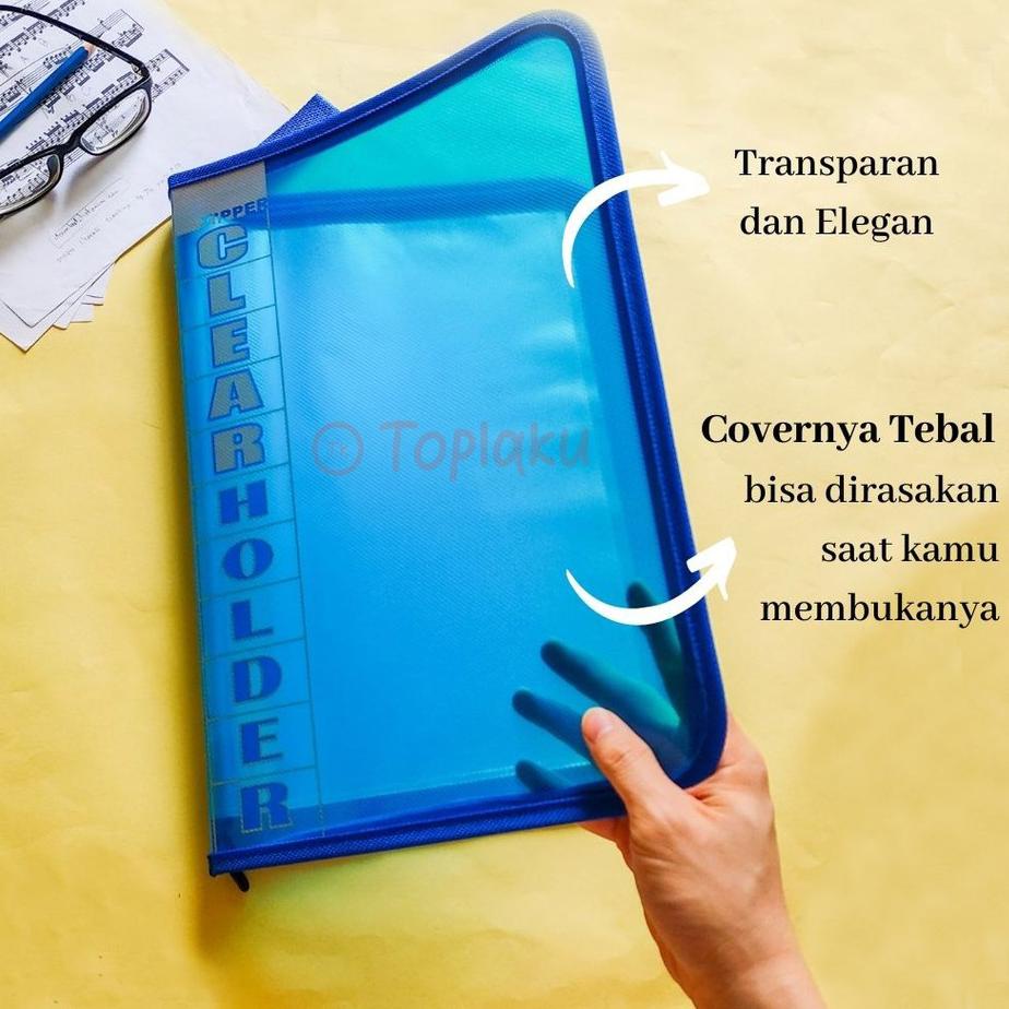 

[KODE PRODUK 7N0HC9043] Topla Clear Holder F4 Map Dokumen Keeper Resleting Anti Air Document Keeper Berkas Map Ijazah Display Book Bag Tas Organizer Kantor File Folder Sertifikat Tempat Dokumen Penting Plastik