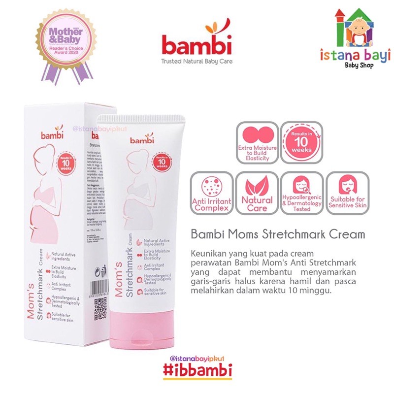 Bambi Mom Stretchmark Cream 100 ml - krim penghilang Strechmark ibu