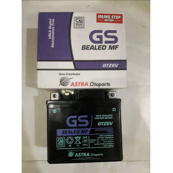 Aki GS ASTRA GTZ6V satria FU atau vario 125 100%ORI