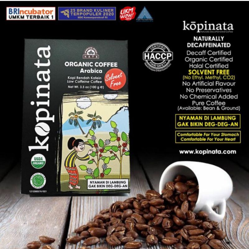 

kopi decaf organik arabika sertifikat USDA
