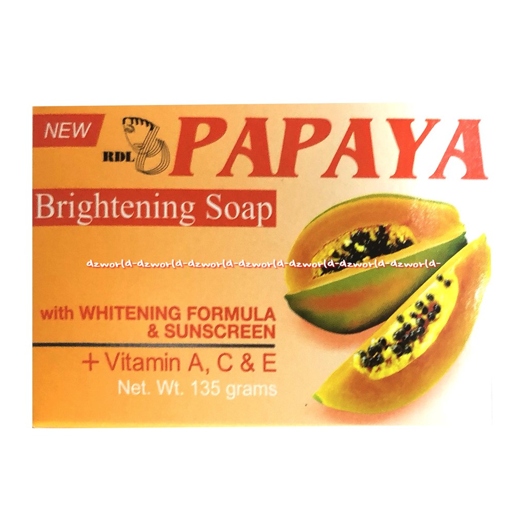 New Papaya Brightening Soap RDL Sabun Mandi Batang Pepaya 135gr