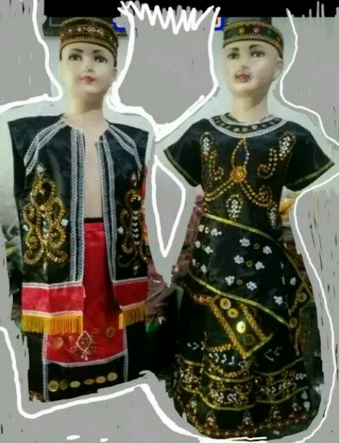 Baju adat dayak // baju adat kalimantan barat anak2 size L dan XL