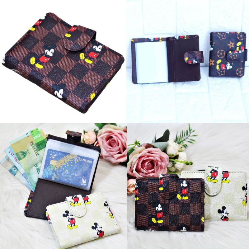Dompet Kartu Wanita/Card Holder 14 Slot Karakter Mickey Mouse