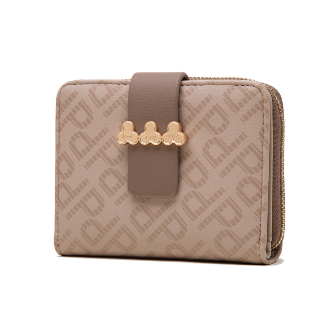 DOMPET LIPAT PRETTYZYS WANITA IMPORT ORIGINAL KULIT COKLAT DUERENA WA539B7 KARTU MINI PENDEK SIMPLE LUCU PREMIUM KOREA REMAJA KEKINIAN CEWEK FASHION MURAH