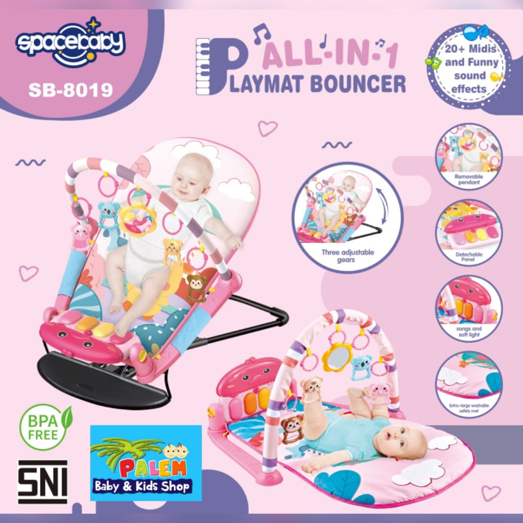 Space Baby 2in1 Piano Playmat Bouncer SB 8019 / Piano Bouncer