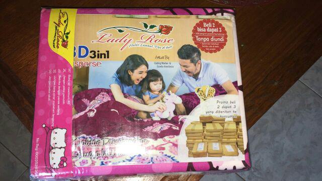 Grosir Seprei  Ladyrose King B2 180x200  Hk Pink , Sprei Lady Rose King