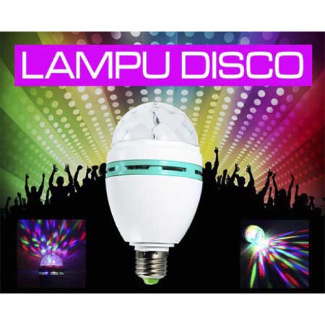 Lampu Disco LED Full Color Rotating Lamp Party Light LED LED Mini Lampu Disko Lampu Berputar Penuh