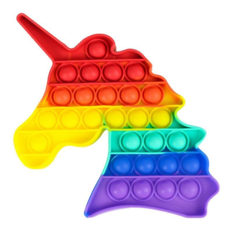 POP IT RAINBOW UNICORN AMONG US/UKURAN SEDANG 12CM-KUDA
