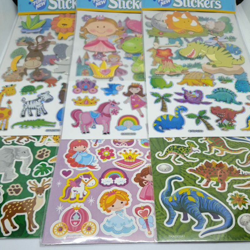 

Sticker 3 in 1 beda tekstur handmade, hologram dan berwarna