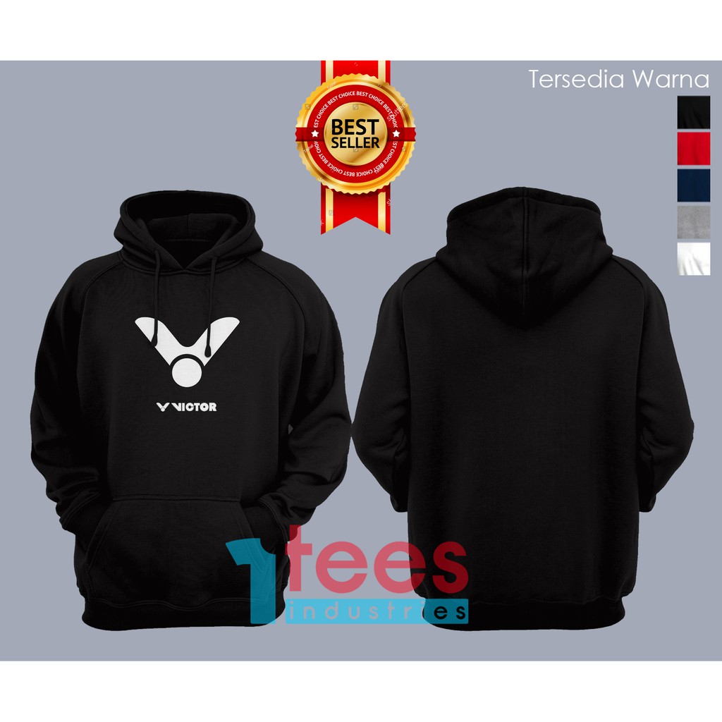 JAKET HOODIE BADMINTON VICTOR LOGO