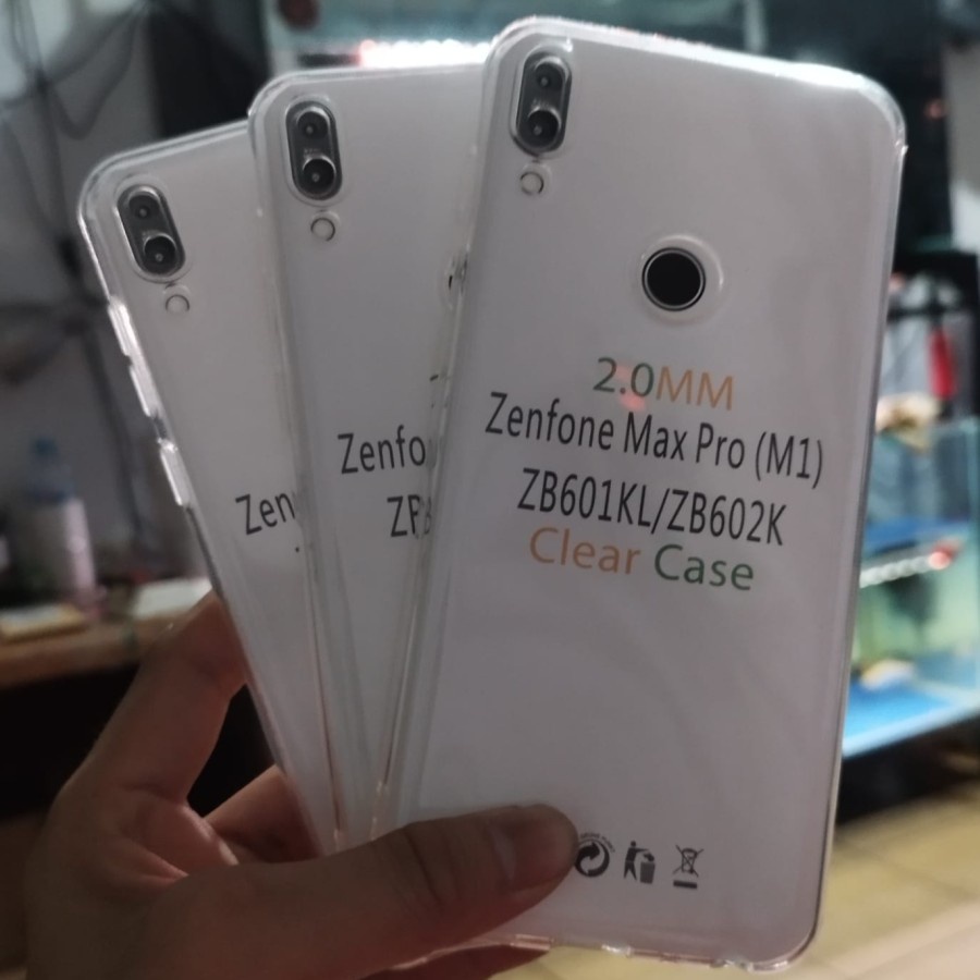 ZENFONE MAX PRO M1 CASE HD BENING SOFTCASE TEBAL 2.00mm SOFT TRANSPARAN SILIKON KARET CASING COVER PELINDUNG BELAKANG