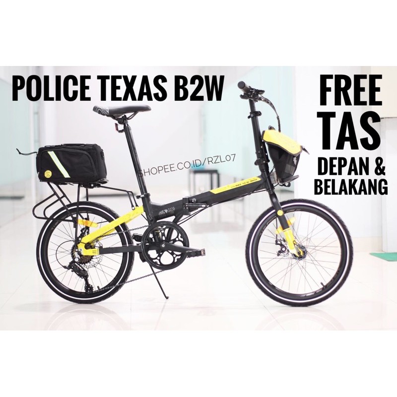 Folding Element Police Texas Bike2Work Touring 20 inch