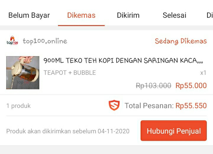 900ml Teko Teh Kopi Dengan Saringan Kaca Tea Pot Glass Infuser Elegan Unik