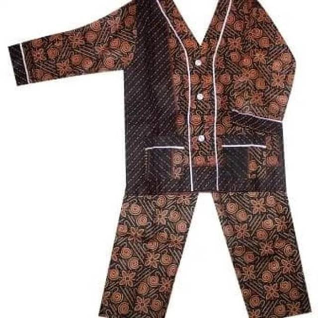 Baju Tidur / Piyama / Baju Setelan Anak Batik Panjang Size Lengkap