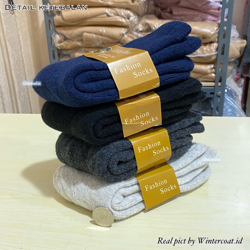 Kaos Kaki Wool Bulu Domba Import tebal hangat winter thermal socks musim dingin PRIA WANITA gunung