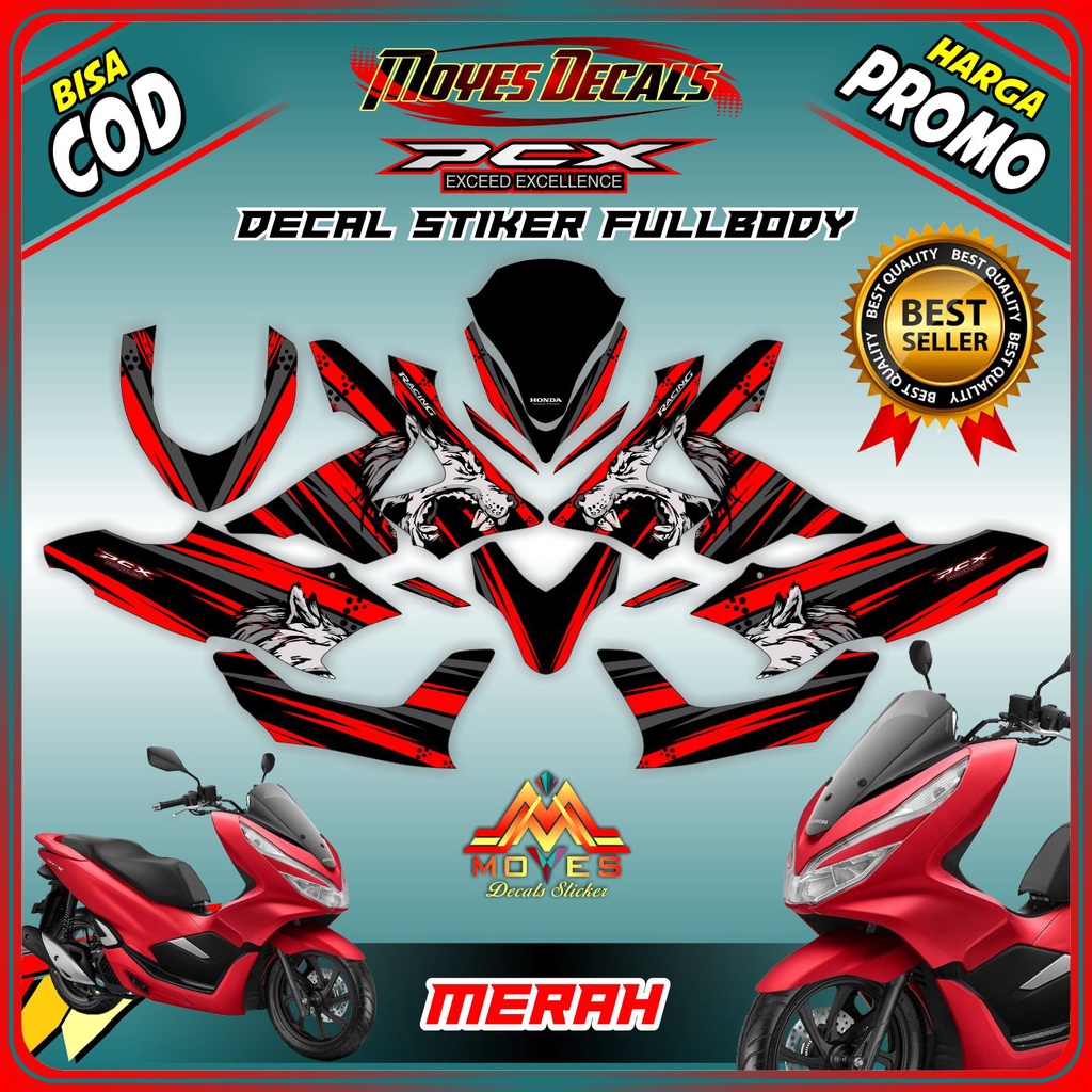 Decal PCX 150 Fullbody Motif Shark Srigala