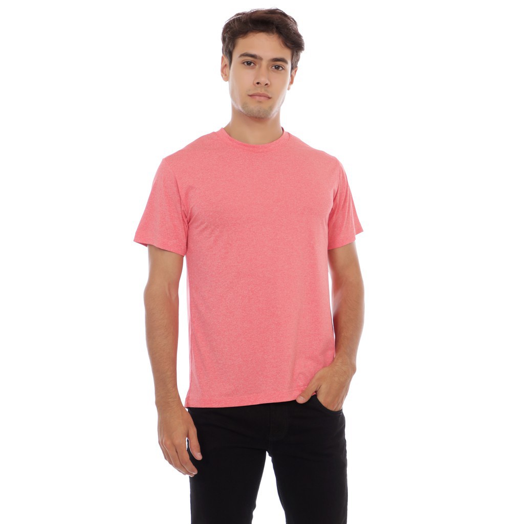 BlueButton Neck T-Shirt Peach