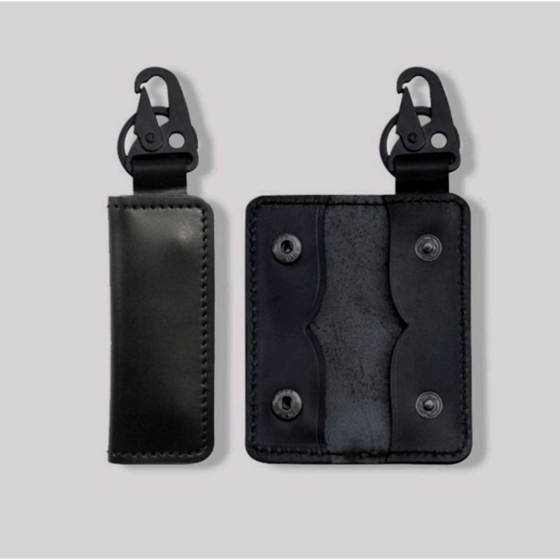 DOMPET STNK KUNCI MOBIL  MOTOR  SLIM / GANTUNGAN KUNCI SNAPHOCK / SHAPLOCK MILETERY ADS 01 KERIS TERBARU