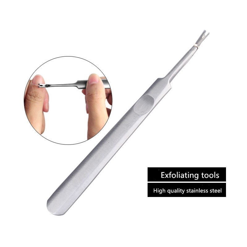 Manicure cuticle fork kutikula remover kulit  lidah ular pedicure stainless steel