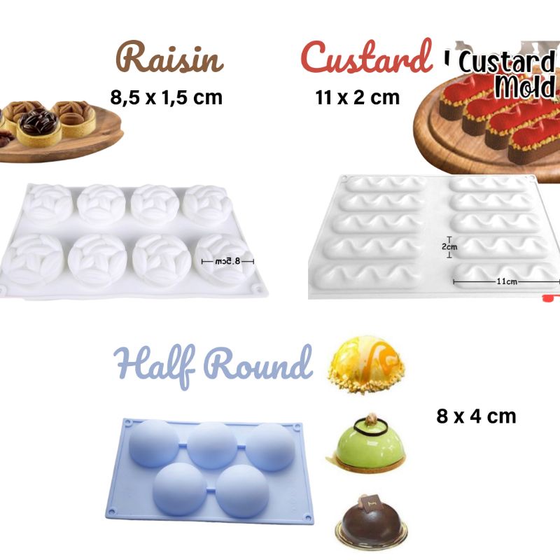 Cetakan Silikon Motif / Cetakan Silikon Entremet / Entremet Cake / Cetakan Silicone