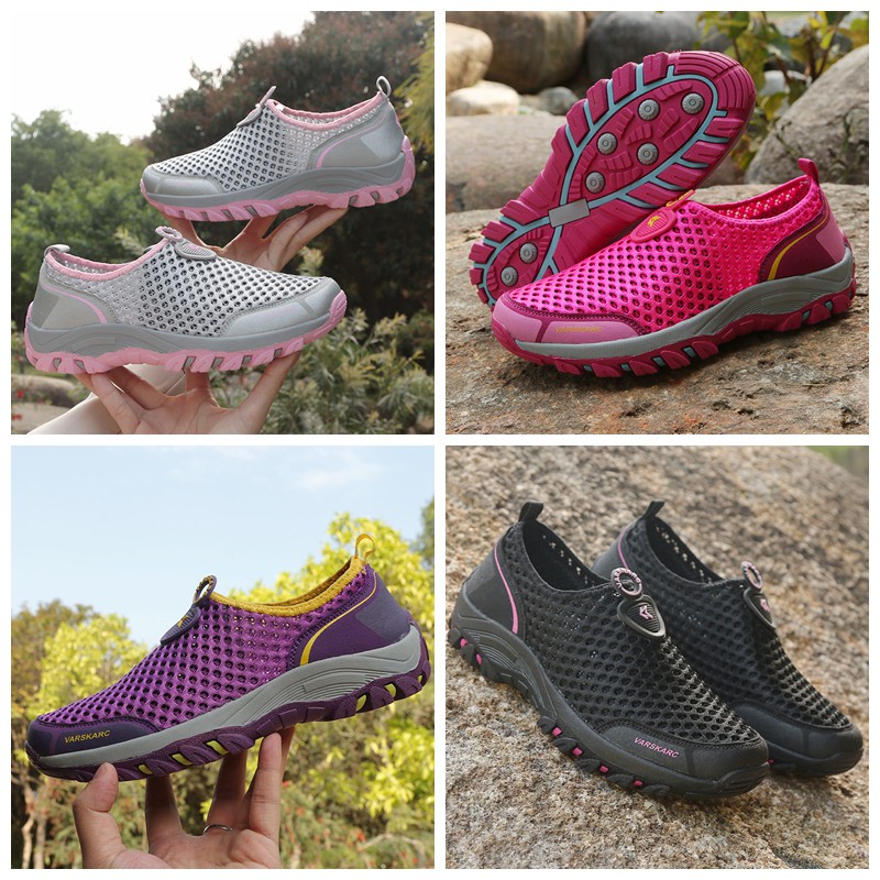 FOKU Sepatu Sneakers Wanita Terbaru Sepatu Olahraga Wanita Hiking Shoes Bernapas Non-Slip