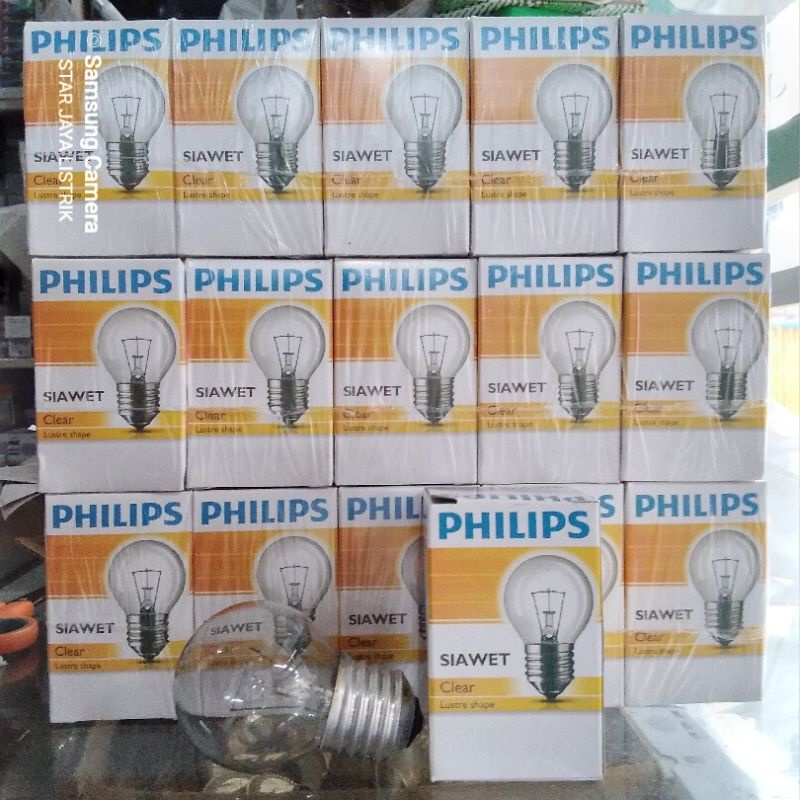 lampu Pijar Philips/Dop Philips Siawet 15 Watt (Kecil),15 Watt (besar),25 Watt,40 Watt,60 Watt, 75 Watt,100 Watt