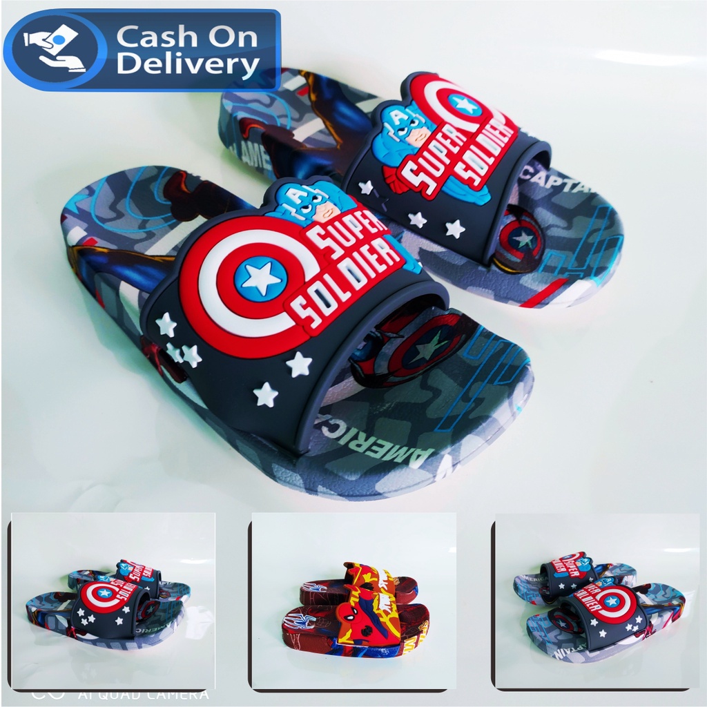 sandal anak laki-laki selop/captain amerika terbaru/1-8 thn COD