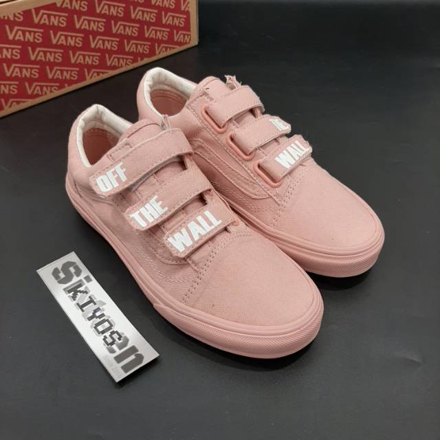 pink velcro vans