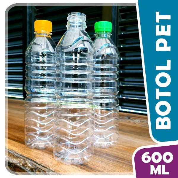 BOTOL PLASTIK 600 ml /  botol PET / botol minum plastik tebal bening terbaik