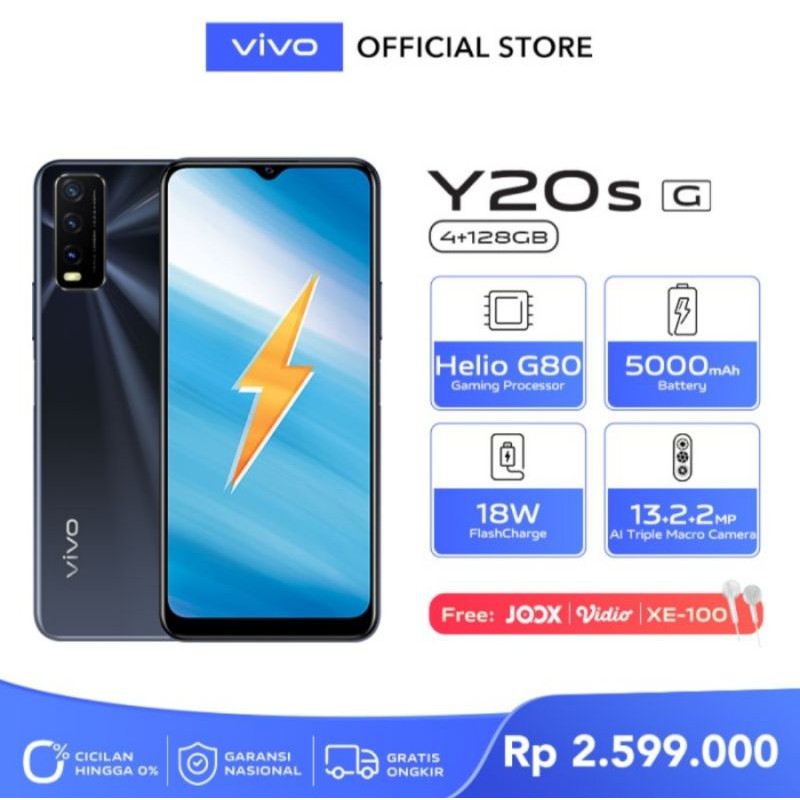 VIVO Y20s [G] RAM 4GB ROM 128GB HELIO G80 (FREE MASKER 1BOX)