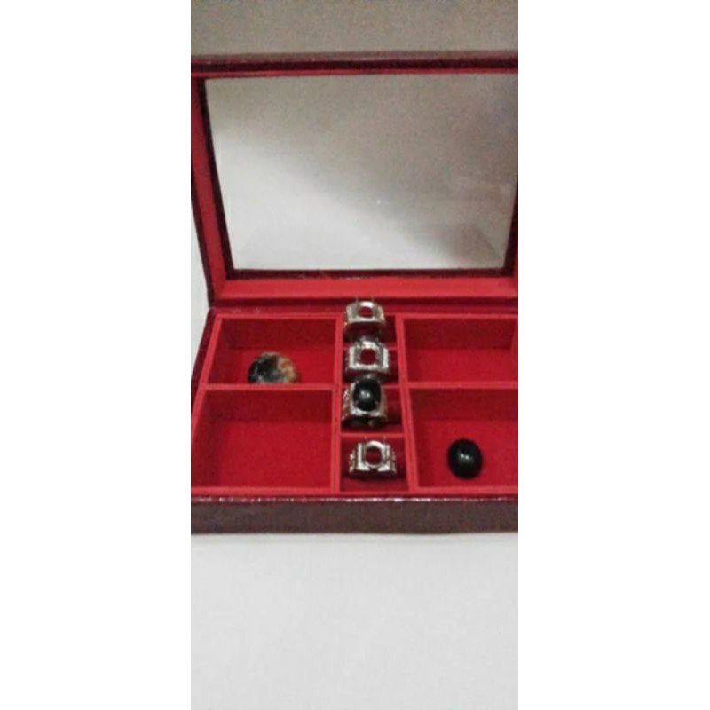 kotak perhiasan 4cincin+4kotak kosong untuk kalung gelang liontin LM/ANTAM