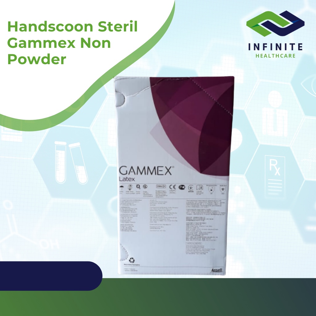 Handscoon Steril Gammex Non Powder Sarung Tangan Medis Gamex Powder Free Latex Ungu