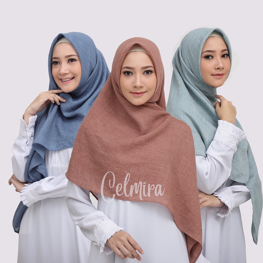 Khimar Voal Jumbo 140 x 140 / Zayana Shawl Syari / Jilbab Segiempat Voal Motif Zefron Premium