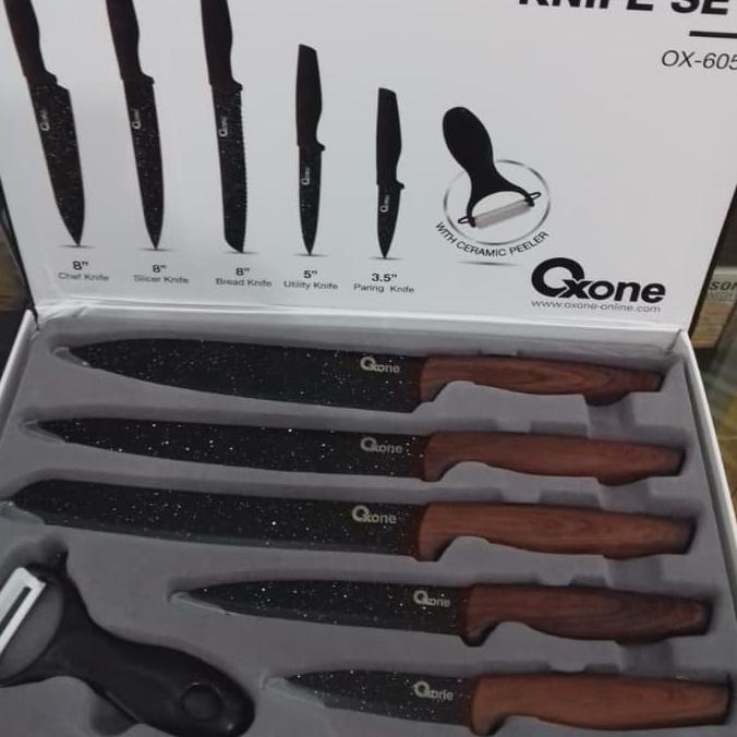 

Ag77Z75 Oxone Black Marble Knife Set Ox-605 Pisau Set E34Cgpjc3V