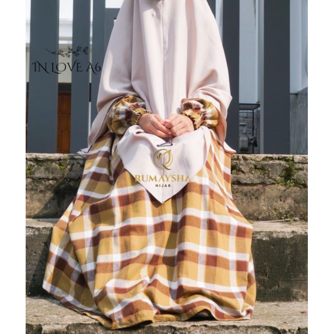 In Love Flanel by Rumaysha Hijab (Gamis Aja)