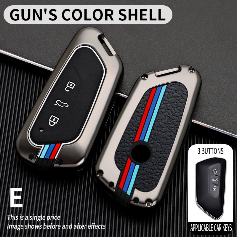 Casing Remot Kunci Mobil 3 Tombol Untuk VW Volkswagen Golf 8 Mk8 2020 Skoda Octavia