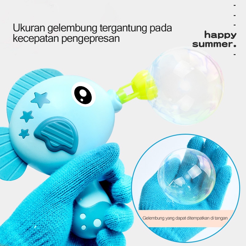 Mainan gelembung sabun/Mainan anak/Mainan gelembung/Pistol Gelembung Lumba-lumba/Mainan bubble gun (B78)