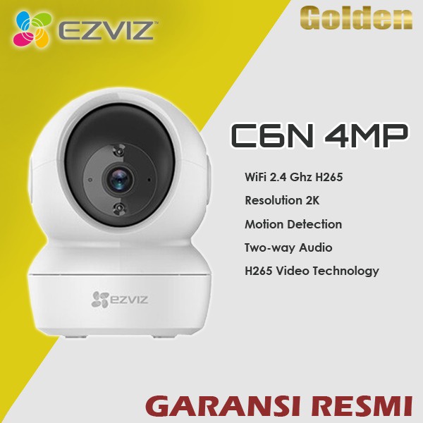 EZVIZ C6N 4MP 2MP Smart Wi-Fi Pan &amp; Tilt IP Camera IPCAM Garansi Resmi