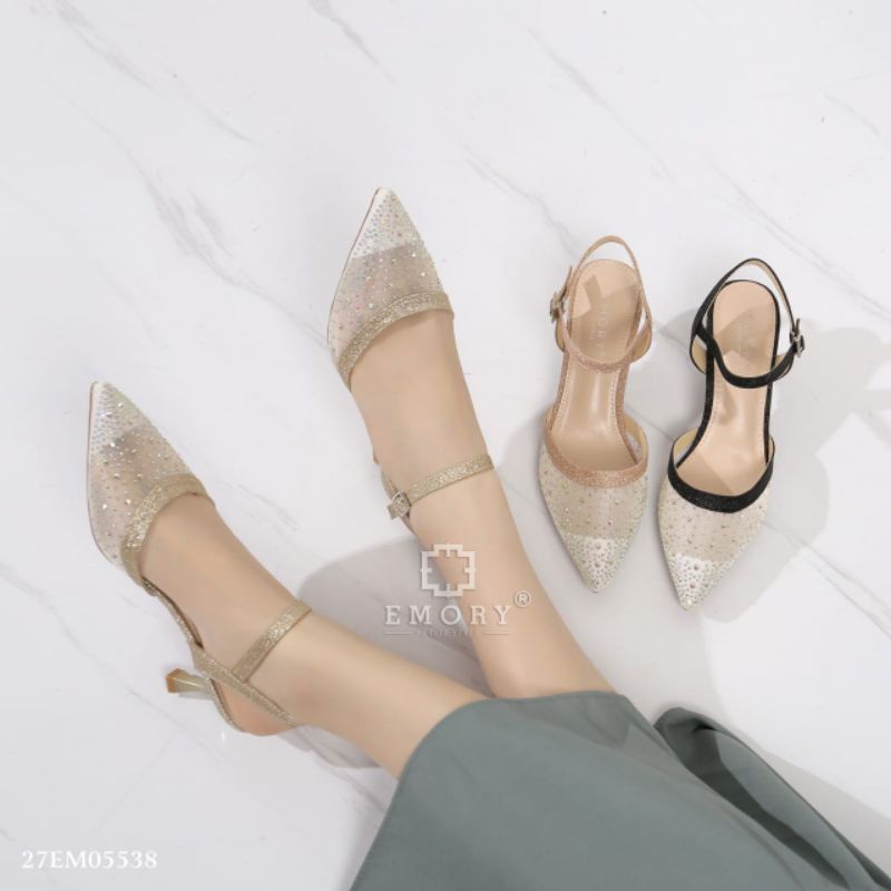 SANDAL WEDGES EMORY WANITA IMPORT BRANDED BATAM Verdaly Series  27EMO5538